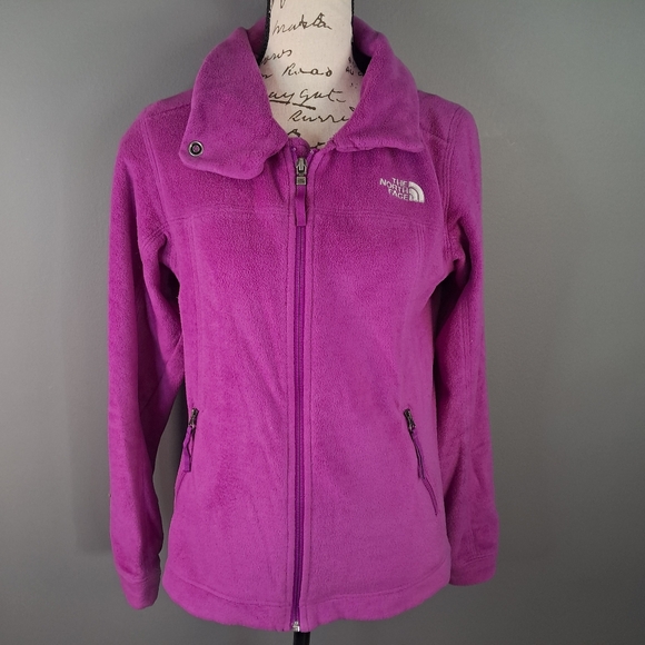 2012 Women’s The North Face Snap Collar Fleece Jacket Size Small Magenta Pink - Picture 1 of 11